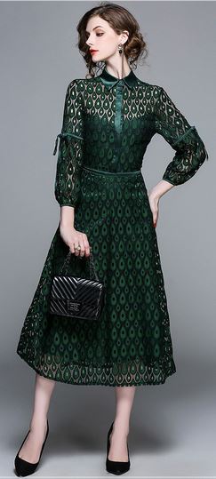 Green Lace Dress - gdacht